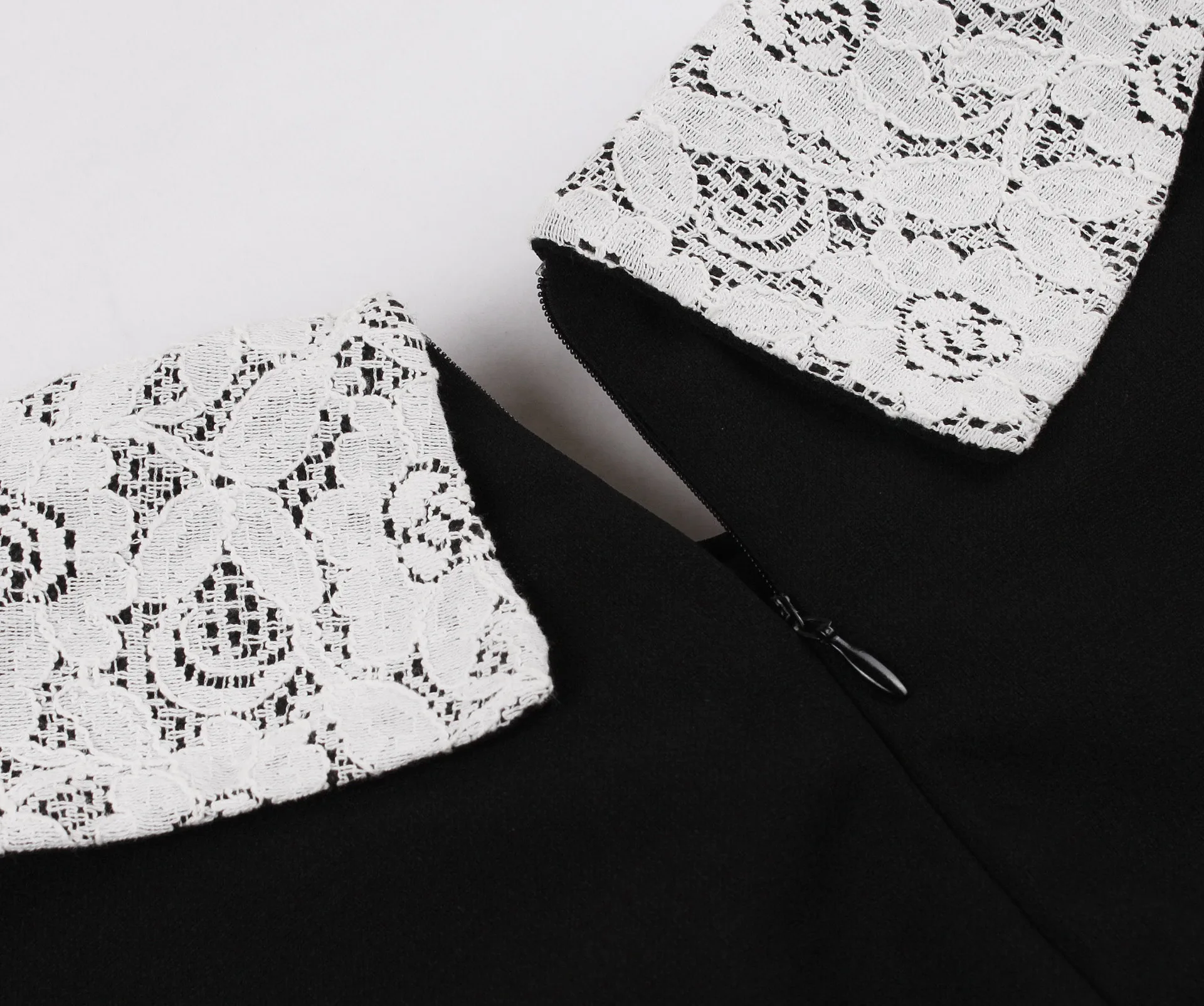 Elegant Peter Pan Collar Black Dress AT2244 for Parties