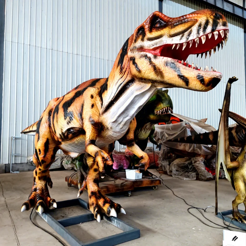 Stalen Frame Realistische Mechanische Dinosaurus T Rex Weerbestendig Likelike Dynamische Dinosaurussen voor Evenementenverhuur & Festivaldecoratie