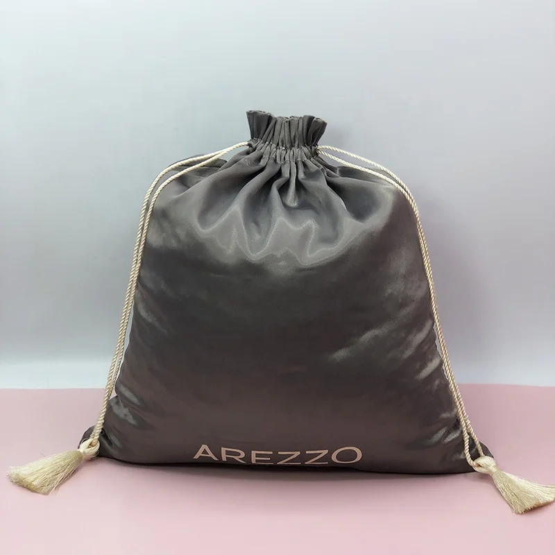 custom satin drawstring bags