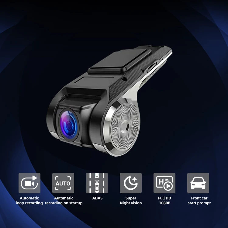 Coview Metal Adas Driving Assistance 1080p Front Car Dvr 120° Wide Angle Dash Cam Car Camera Black Box for Universal