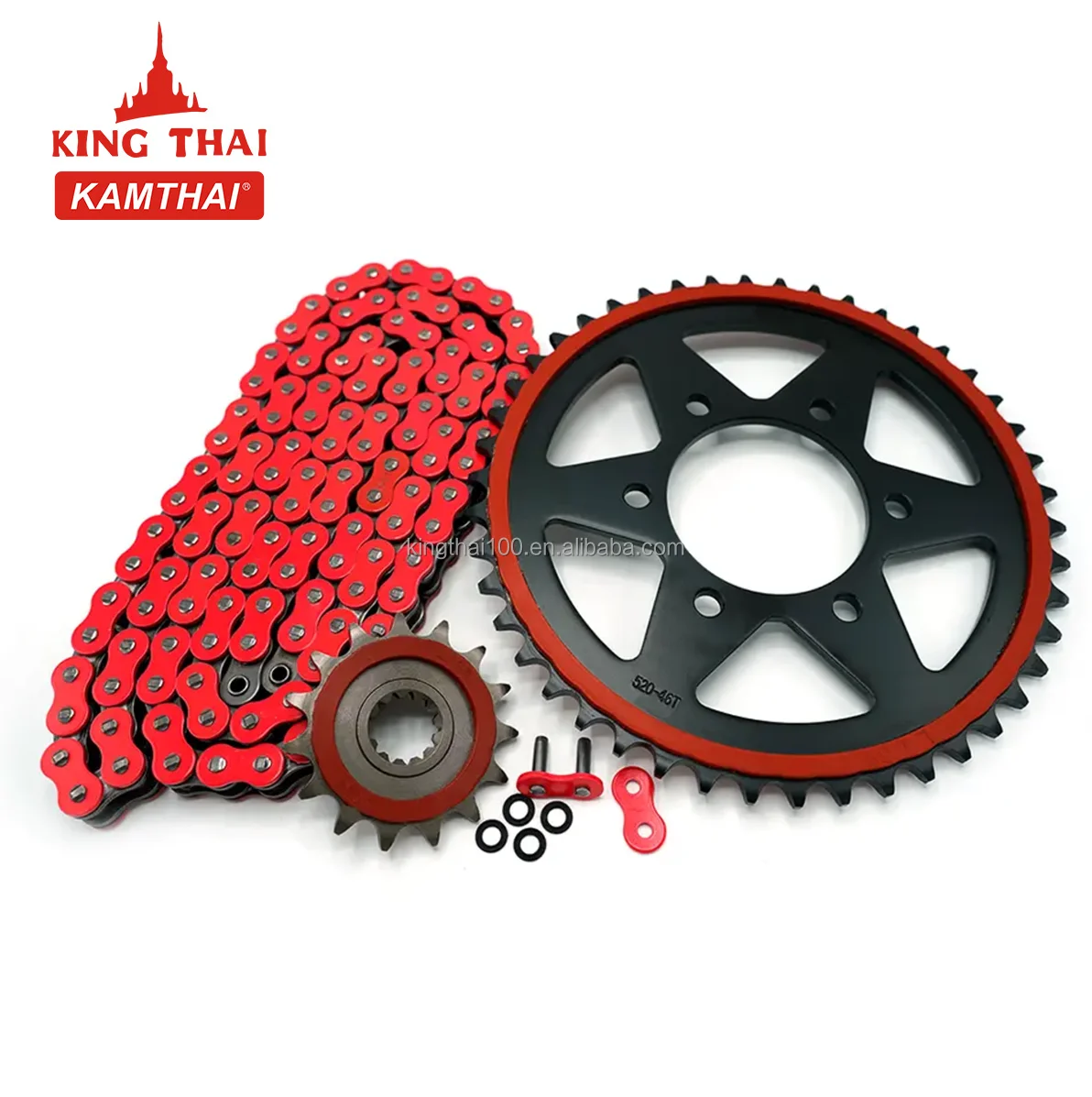 KAMTHAI Racing Motorcycle Transmissions Motorcycle Sprocket and Chain Sets for CFMOTO 650NK NK650 (46T 15T 520H X-Ring)
