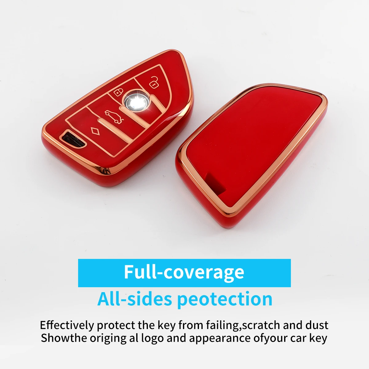 Factory direct Wholesale TPU Golden line  Solft Car Key Cover for BMW X1 X3 X5 X6 X7  5 6 7 Series