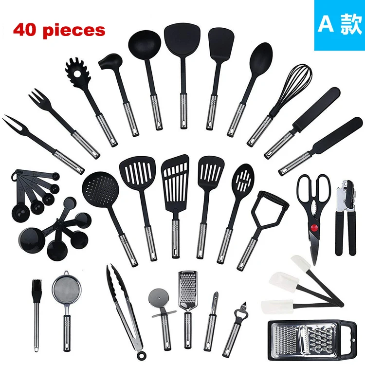 42 Pieces Nylon Cooking Utensils Kitchen Utensils with Spatula Cookware Set Kitchen Tool Set