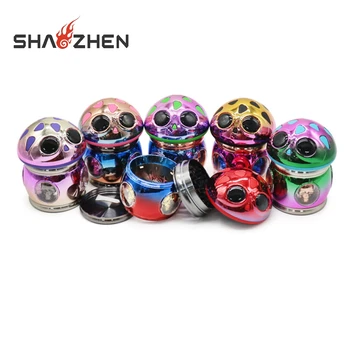 Wholesale Creative 4-Piece Zinc Alloy Dry Herb Grinder Alien Mushrooms Shaped for Smoking Accessories