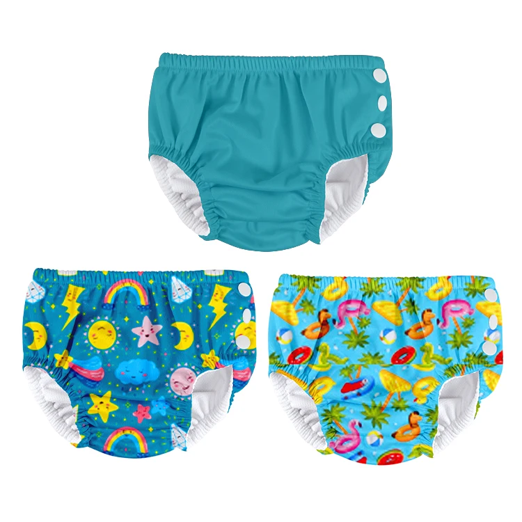 Famicheer BSCI 3Pcs Reusable Swim Diaper Swimming Pants Nappy for 6 Year Old