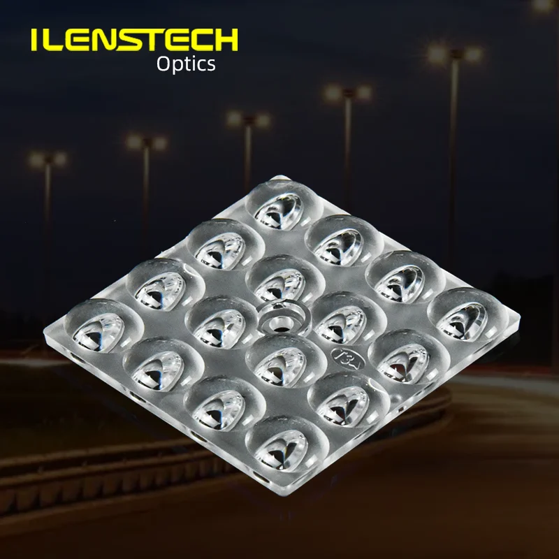 ILENSTECH Newest 16 in 1 Module Lens 50mm 3030 3535 Led Street Light Lens