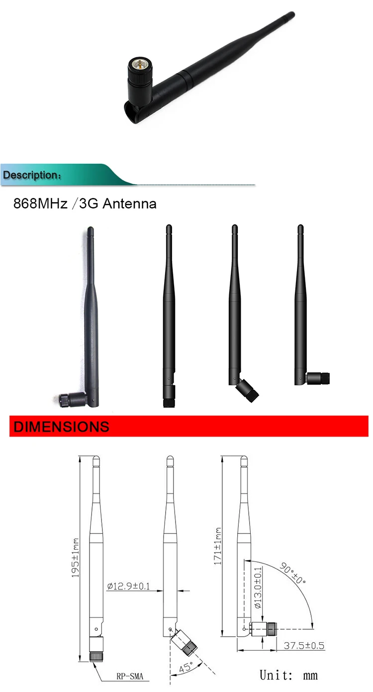 Ism Antenna R/angled 868mhz Antenna,Control Panels And Radio Receivers ...