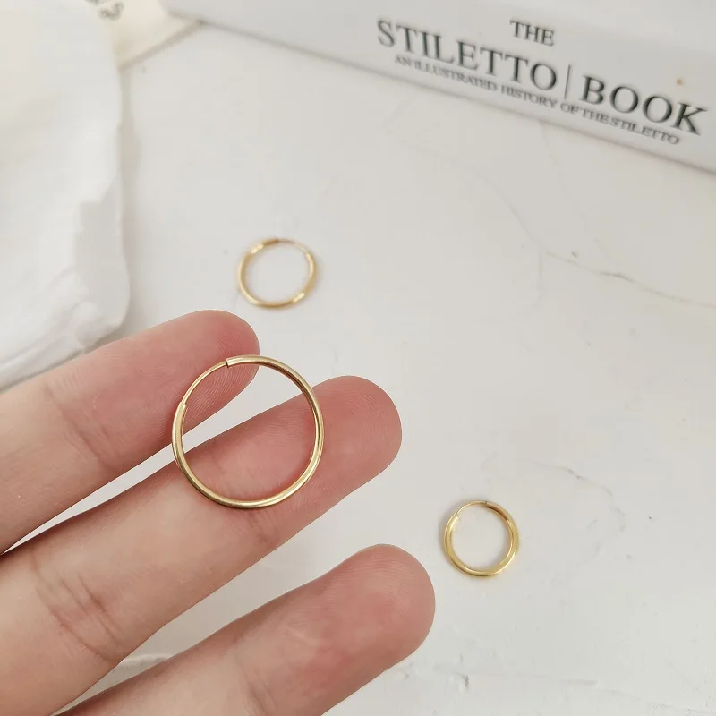 Real Gold Filled Hoops Earring Findings Wholesale Jewelry 14k Gold