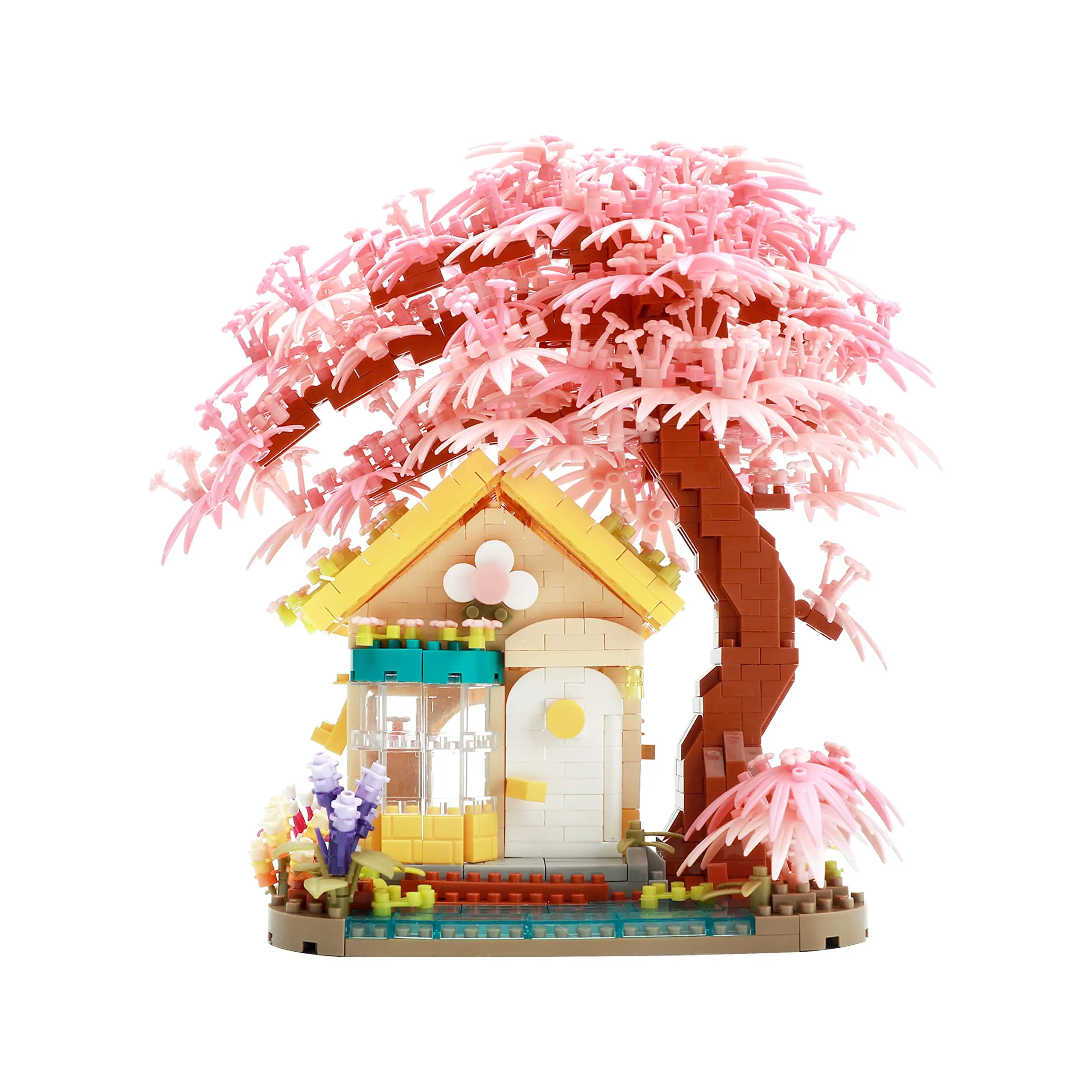 LHCX 618 Wishing Tree House Mini Micro Bricks Toys 1500pcs Cherry
