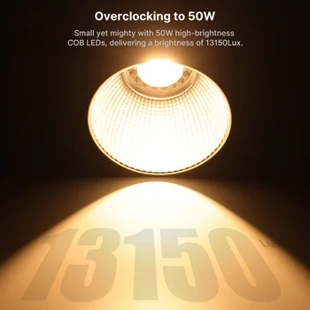 Ulanzi L023 40W Pro Video Light Bi-color COB Light Mini Bowens Mount Video Light 3400mAh 2500K-6500K With DC&Type-C Port detail image