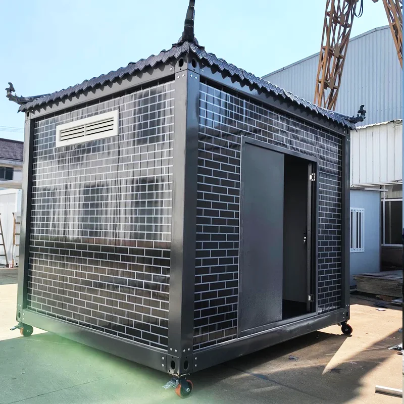 Casas Prefabricadas de Lujo en Contenedores Fábrica Durable Casa Prefabricada Modular con Techo a Cuatro Aguas Tienda Minorista