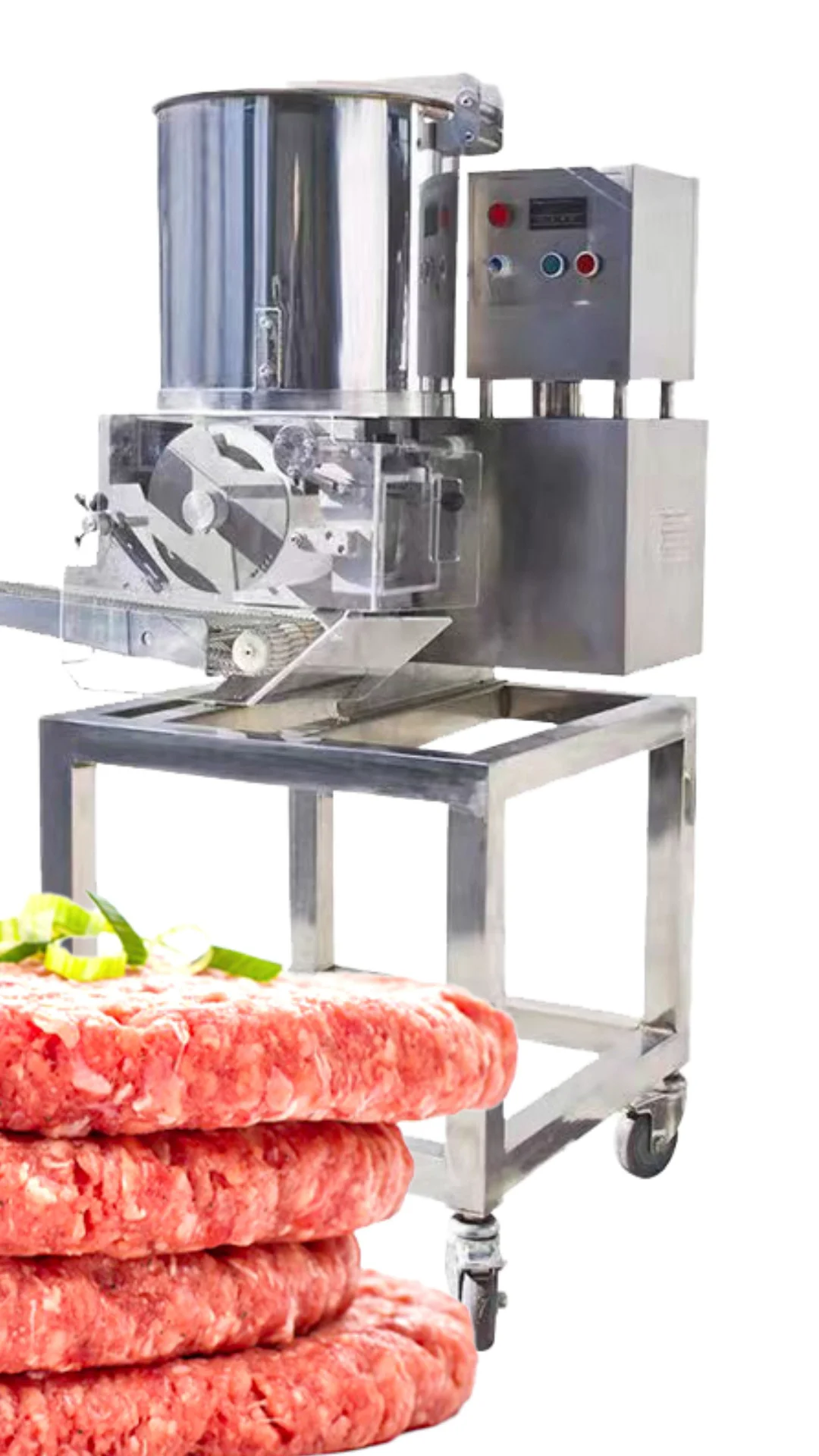 Making Price Maker Automatic Hamburger Production Line Press Burger