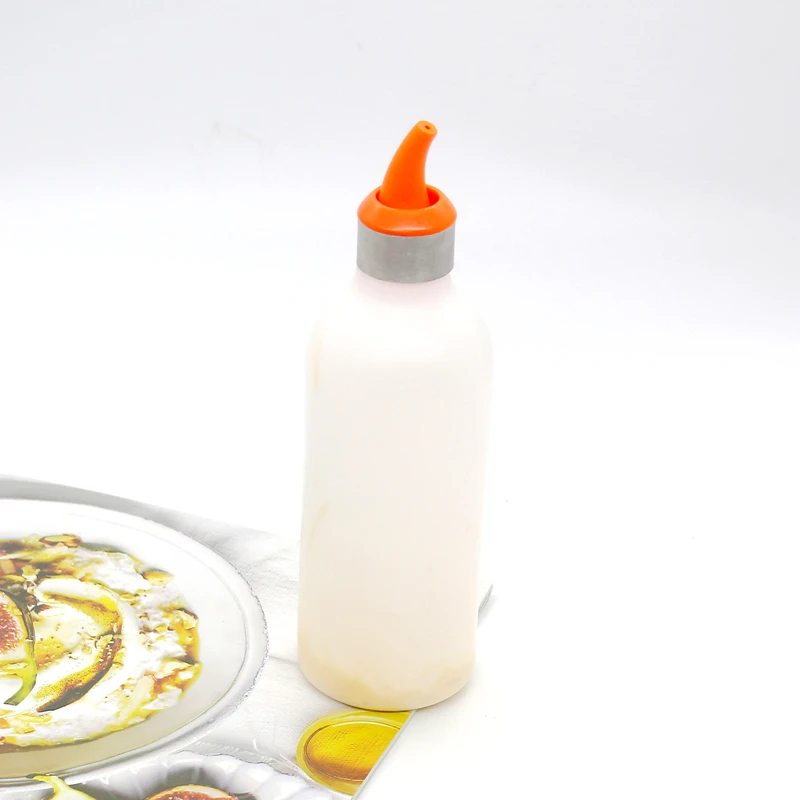 WOWOWO Botella de plástico para apretar Dispensador de condimentos Ketchup Salsa de Mostaza Aceite de Mermelada de vinagre 