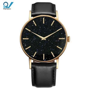 Stainless Steel Luxury Watch with Sapphire Crystal Dial Leather/Crocodile Band Unisex Design