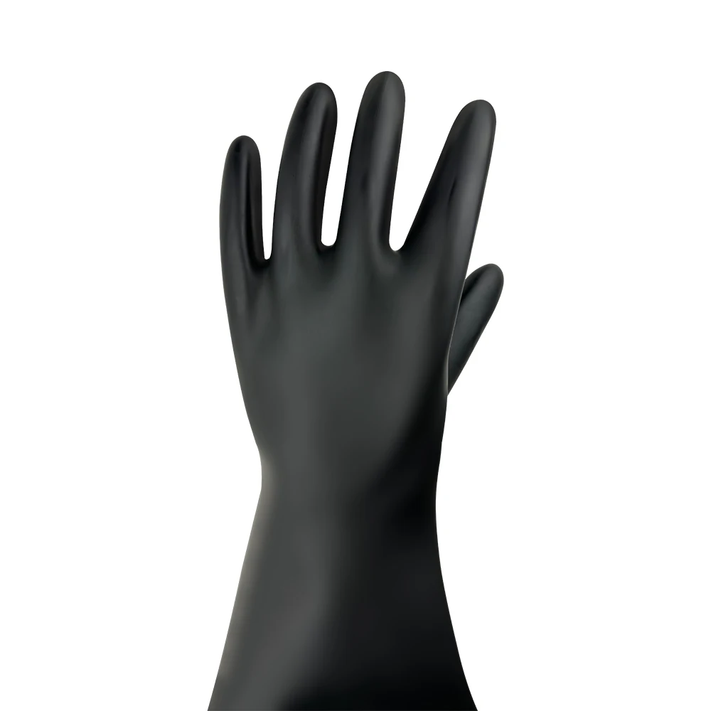 35CM Length Factory Direct Sale Lab Work Chemical Resistant Protective Butyl Rubber Glove Box Gloves
