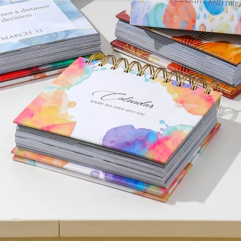 High Quality Customized A5 Flip Desk Calendar Inspirational Quotes 365 Days Perpetual Calendar