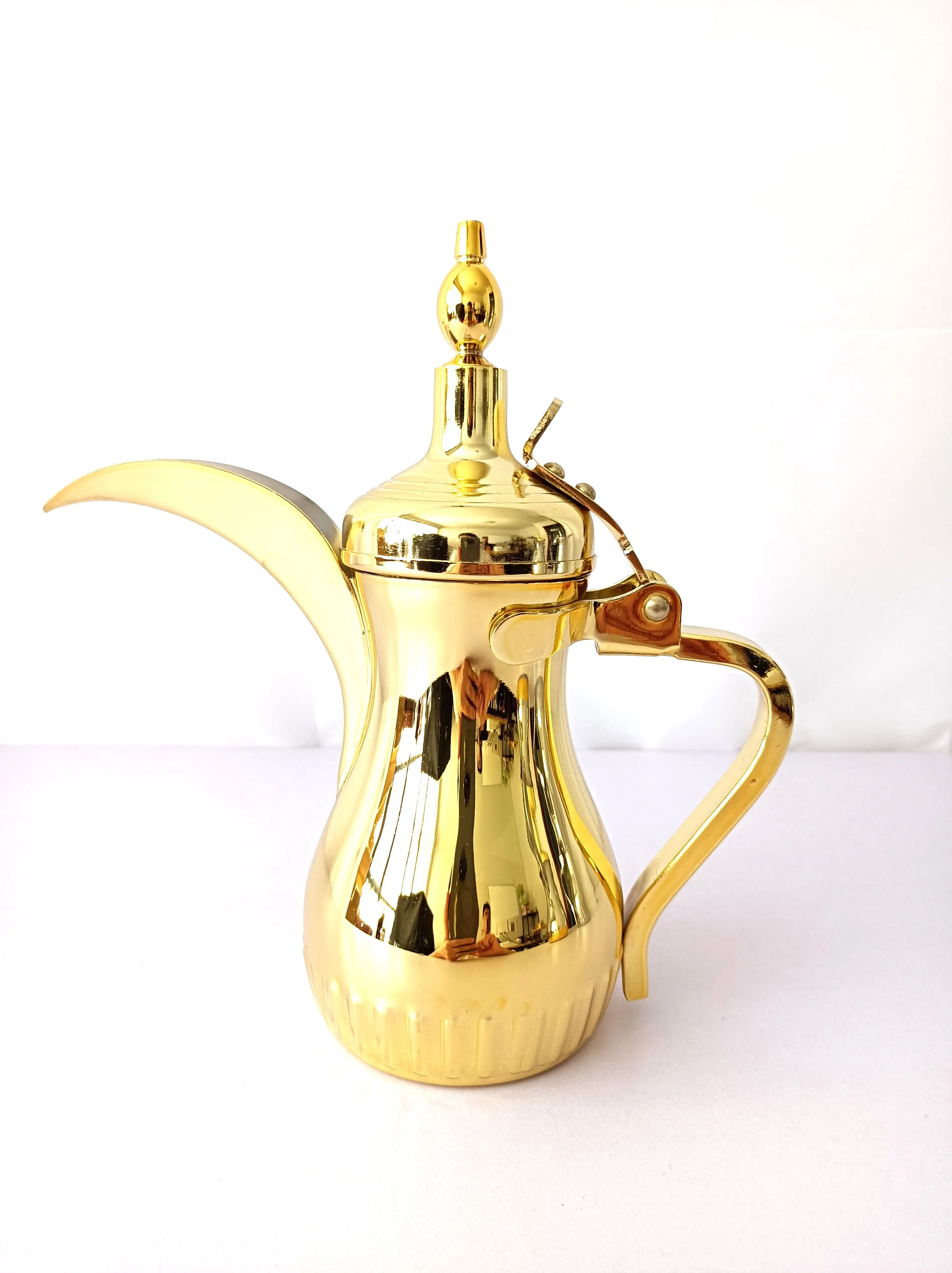 2023 Luxury Arabic  Tea Set Milk Pot Dallah Stainless Steel Coffee Pot