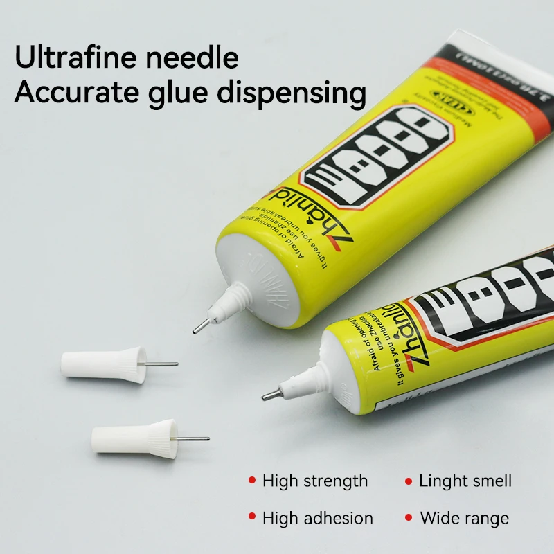 15ML 25ML 50ML 110ML  E8000 Clear Contact Phone Repair Adhesive Fibre Cloth DIY Metal Wood Glue With Precision Applicator