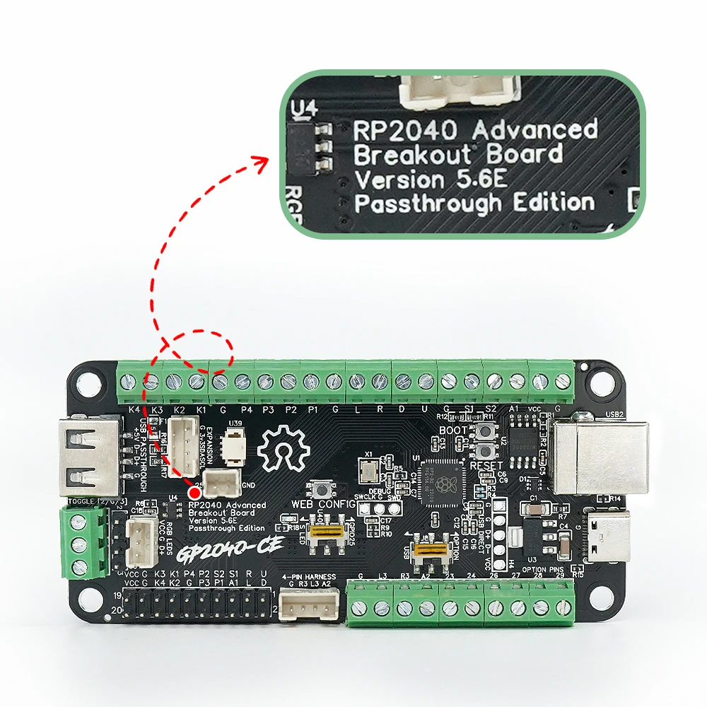 RP2040 Advanced Breakout Board 2セット V5.6E RP2040 Advanced Breakout USB Passthrough PICO Fighting Board
