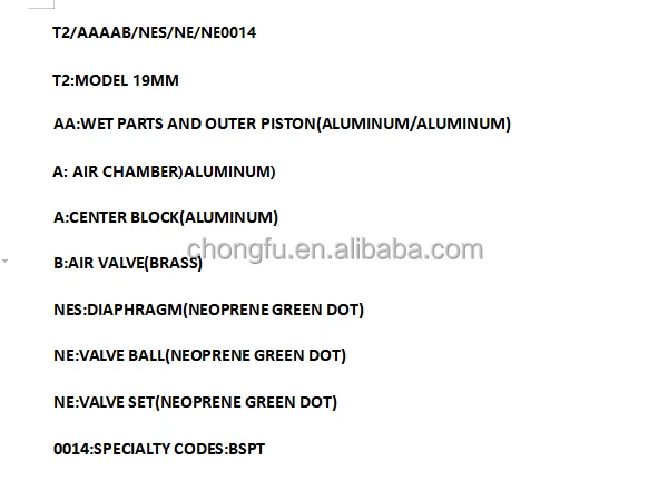 Aluminum Wilden Air Operated Double Diaphragm Pump T2 with Neoprene Diaphragm and Valve Ball 1 Inch pump supplier