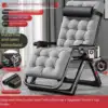 Sedia con cuscino in cotone grigio perla + portabicchieri