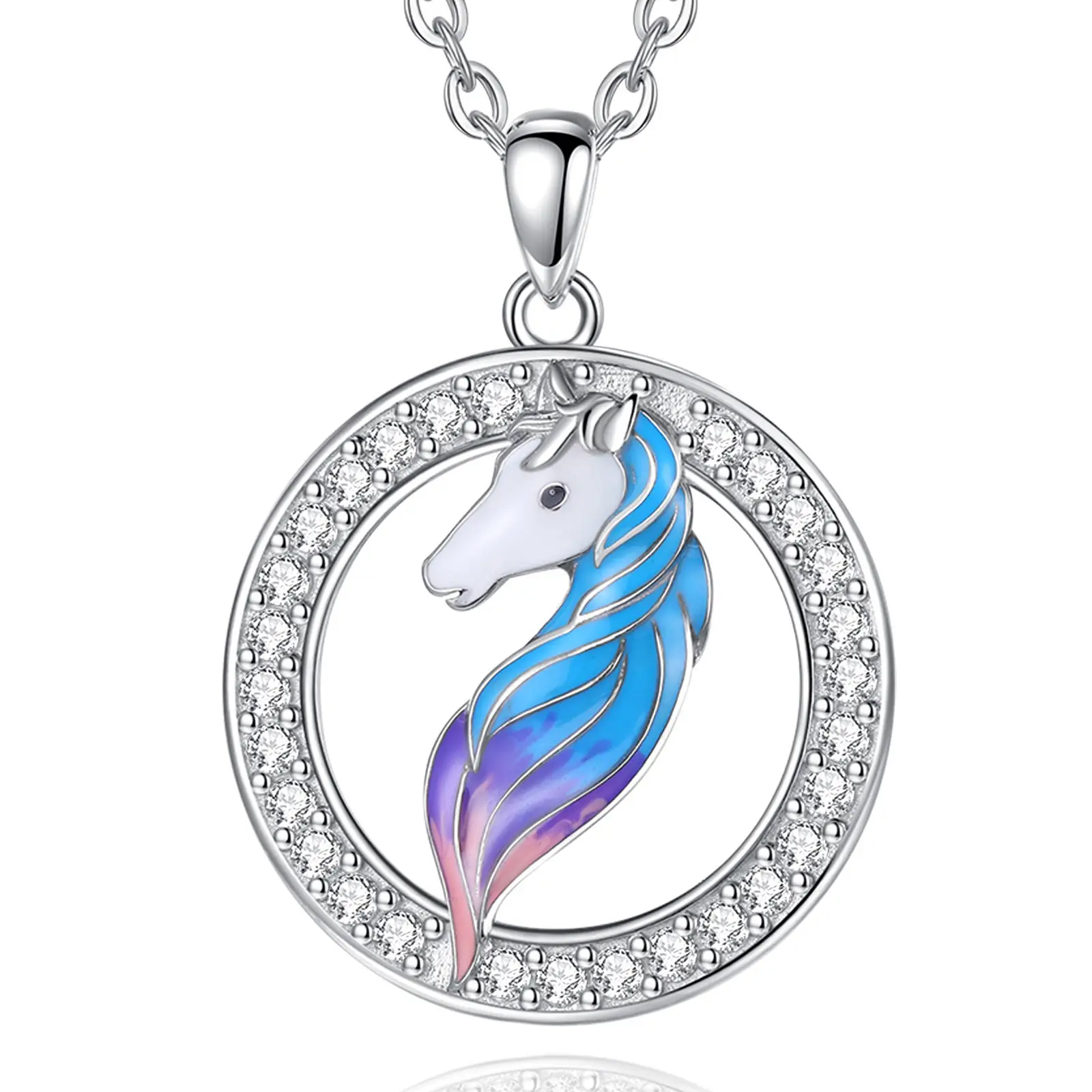 Merryshine 925 Sterling Silver Pendant Multicolored Pony Horse