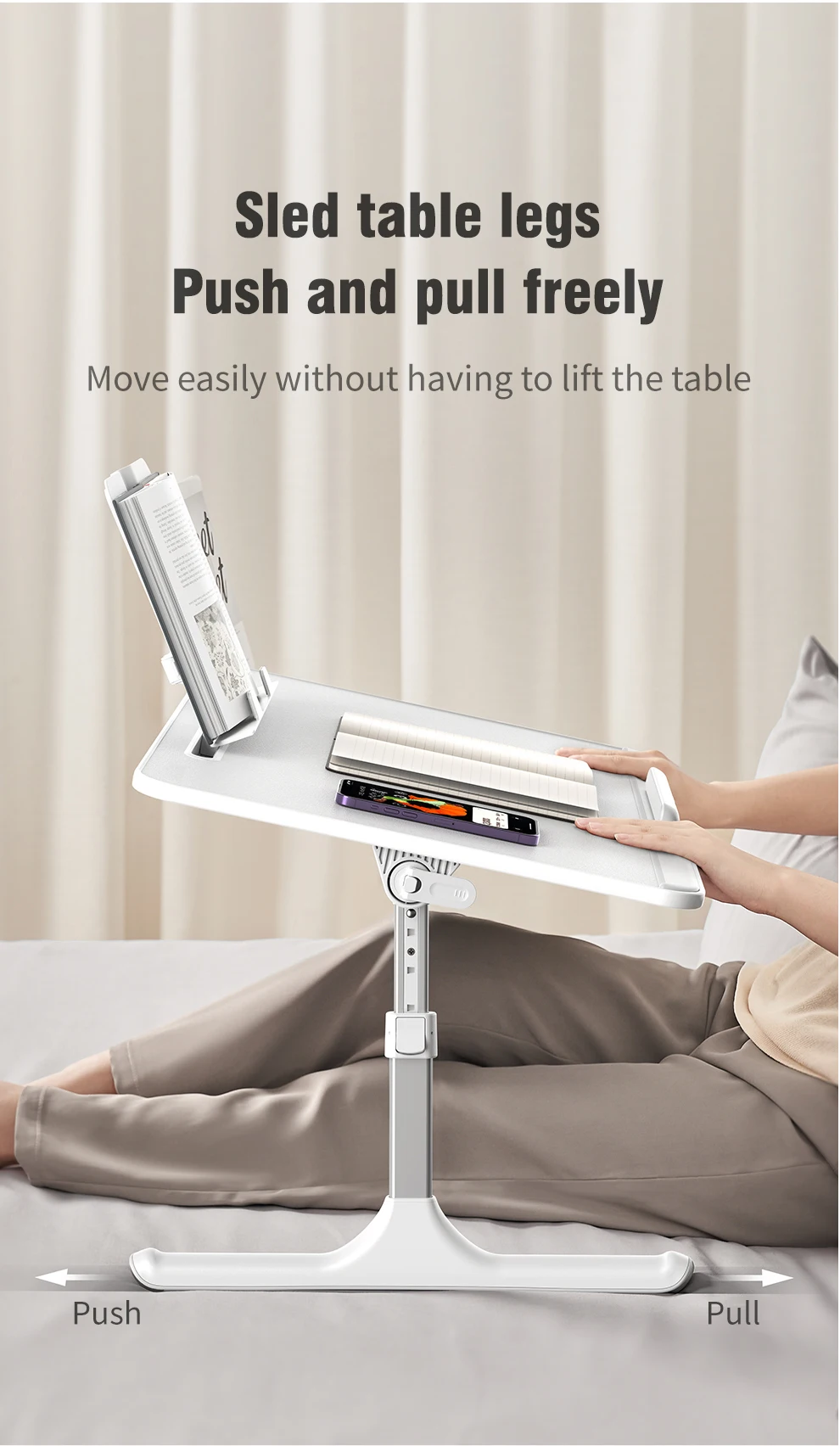 Big Size Lazy Bed Study Table For Adults Folding Portable Laptop Desk