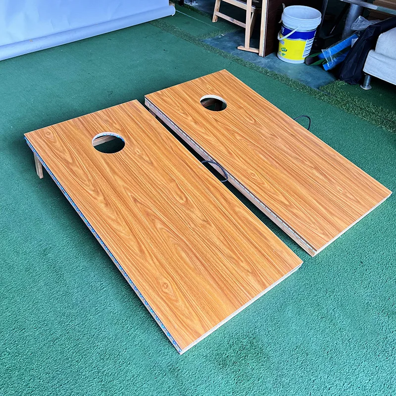 Segawe Solid Pine Wood Cornhole Board Game Set – 4' X 2' Regulation Size – Foldable, Indoor/Outdoor