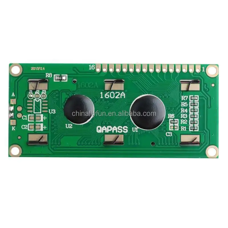 DIYmall 1602 Display Module Blue Green Screen 16x2 Character LCD Display Module With AIP31066 LED Controller for Arduino