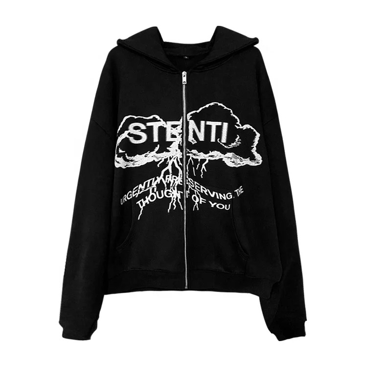 Baggy Heavy 400 Gsm Zip Up Hoodie Oversized Zip Up Hoodie Custom Logo