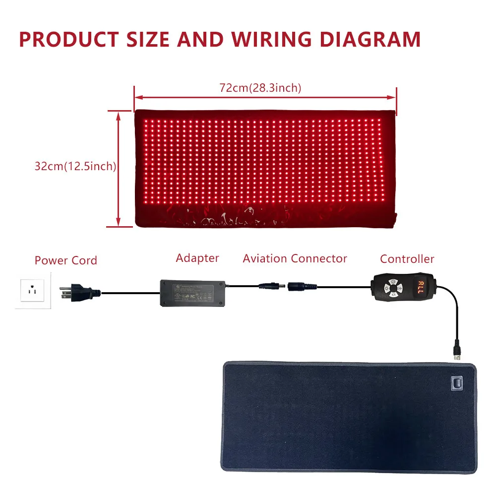 Flexible Red Light Therapy Pad Face Dome 5050SMD 3-Chip Red Light Mat For Body Pain Relief manufacture