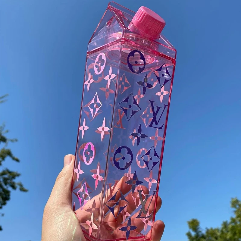 Wholesale Clear Milk Carton Water Bottle Cups Plastic Milk Juice Box  Transparent Refill Water Bottle Cute Container for Outdoor Sports From  m.