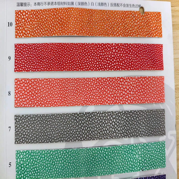 High Quality Full Grain Imitated stingray Fish Skin Grain Artificial PVC Leather Roll for Bags Shoes