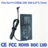 200W Sharp Corner Black 20V 10A 6.0*3.7mm