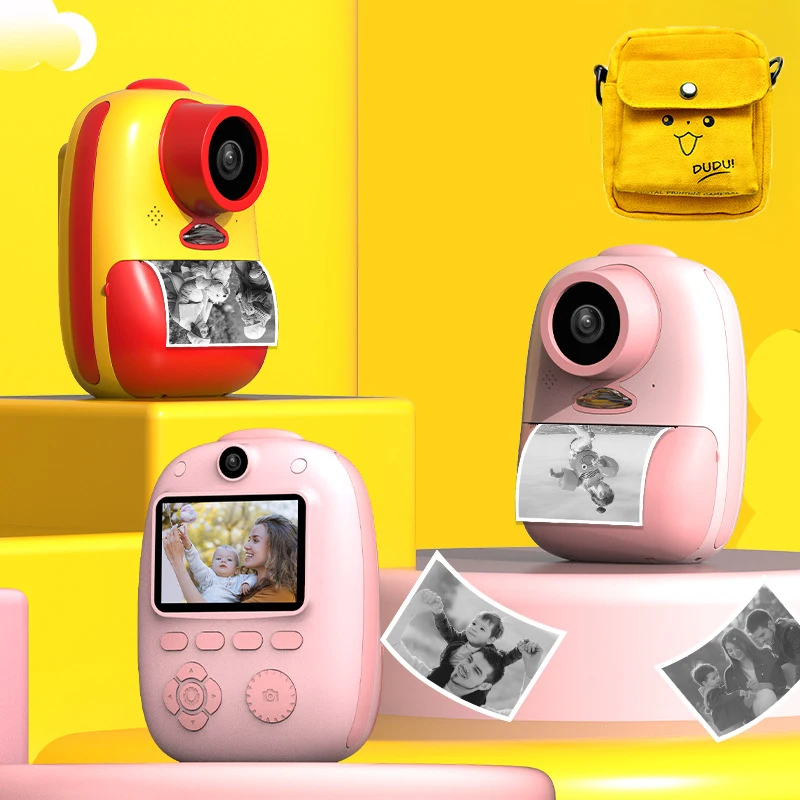 2021 New Popular Child Cartoon Small Instant Print Digital Camera Christmas Gift Digital Camera Whole Set Include Camera Bag