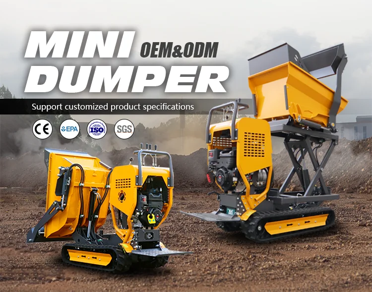 Quick Delivery 500 kg Self Loading Diesel Mini Dumper Truck Rubber ...