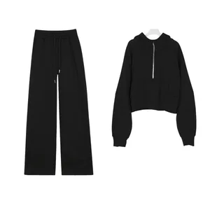 GX0266 High Quality Fashion Fall Winter Women Clothing Boutique Tracksuit Ladies Long Sleeve Hooded Jacket and Pant 2 Piece Set