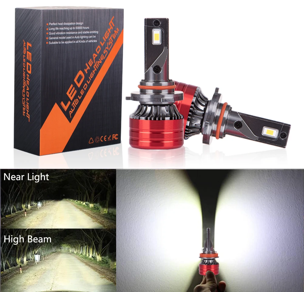 V13 3570 Chip 22000lm 100w 6000k Car Led Headlight Auto Lighting System