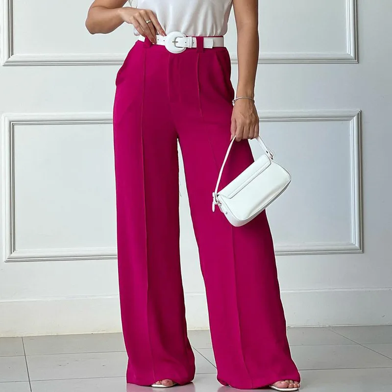 Summer Elastic Waist Pants for Women - Casual Solid Dress Trousers, Plus  Size Maternity & Quick Dry Options Available