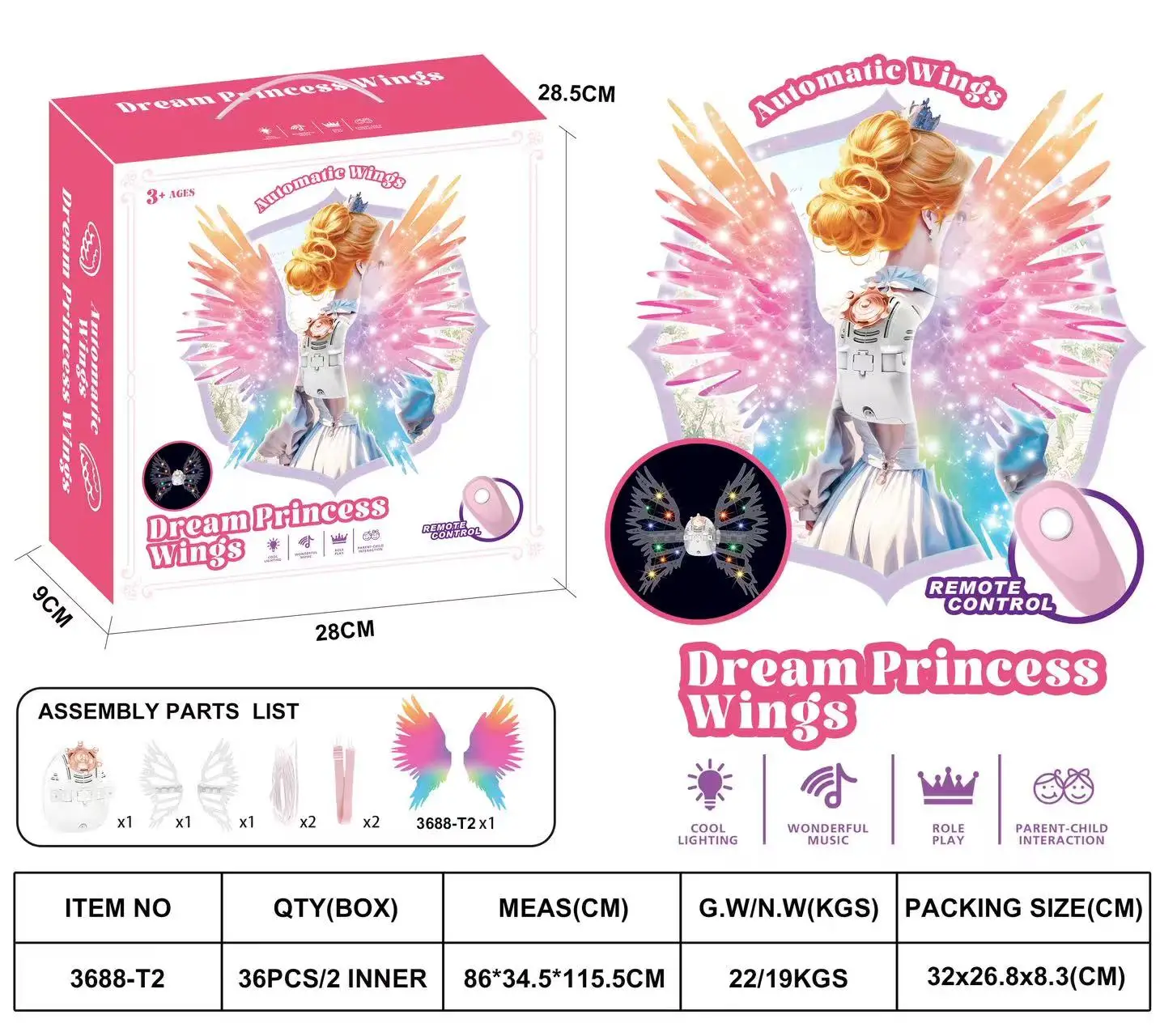 Butterfly Wings Electric Light Moving Music Angel Wings Kids Gift Birthday Party With Spray Can Blow Bubbles Toys