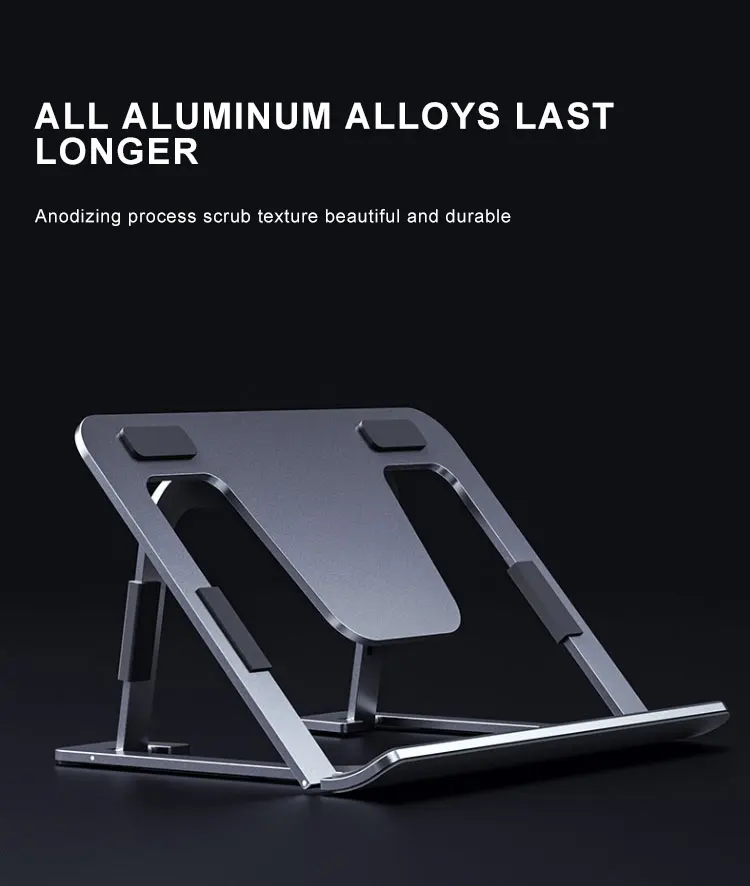 Portable Foldable Adjustable Laptop Stand Holder Aluminum Tablet Pc