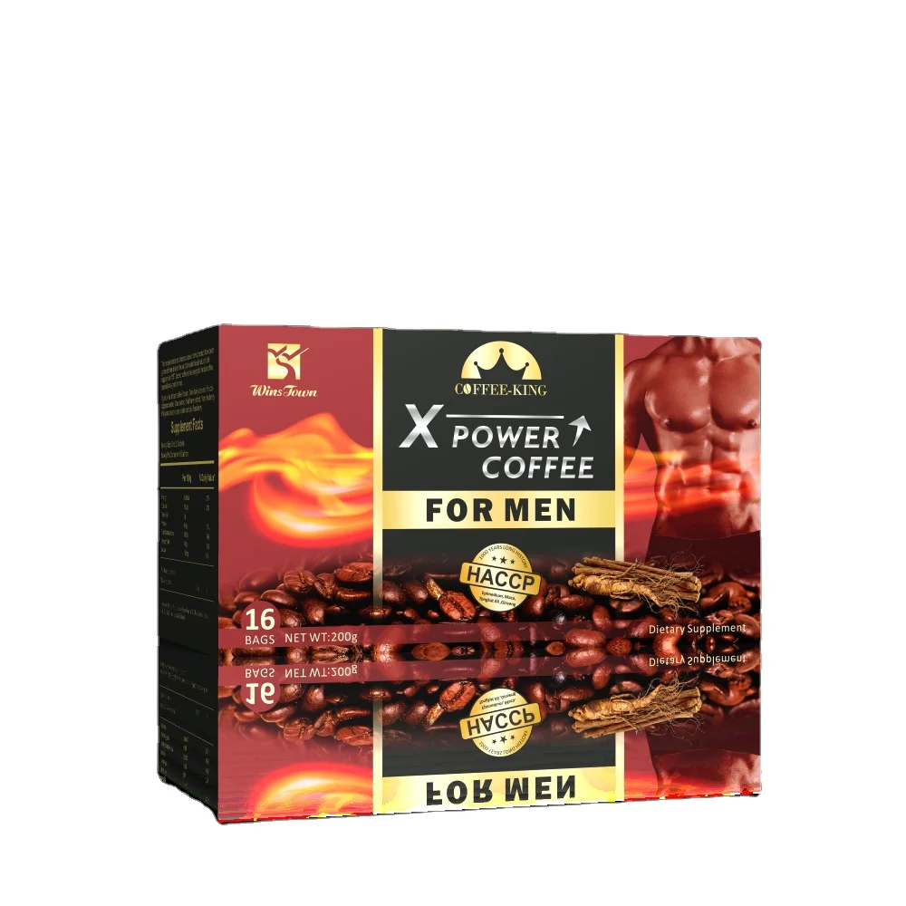 Power Coffee Man Caramel B10 Instant Black Coffee Sweet Taste Packaged Bag Top Grade 24 Months Shelf Life Winstown Men