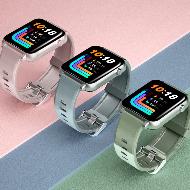 2022 пользовательские Смарт-часы Высокая точность Real SpO2 Монитор кровяного давления J-Style 2113A 1,65 'Super Amoled квадратные Смарт-часы