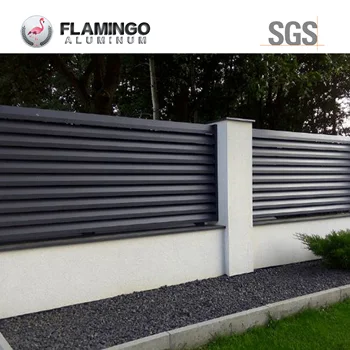 Wholesale New Modern Design Garden Aluminum Slat Privacy Fence Aluminium Horizontal Slat Fencing