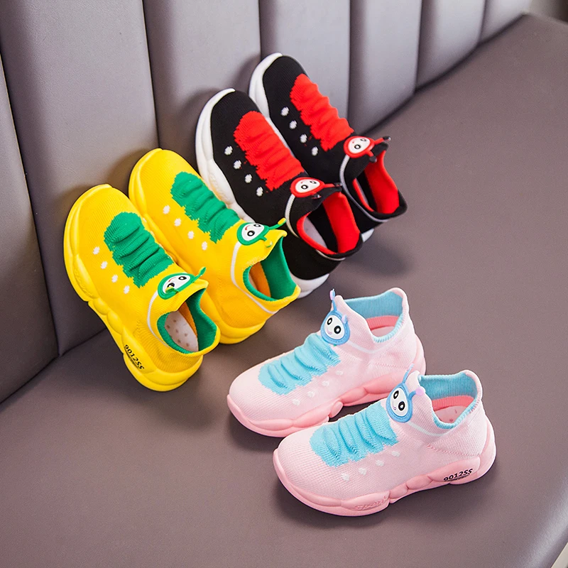 Новые летающие тканые мягкие Повседневные детские туфли caterpillar