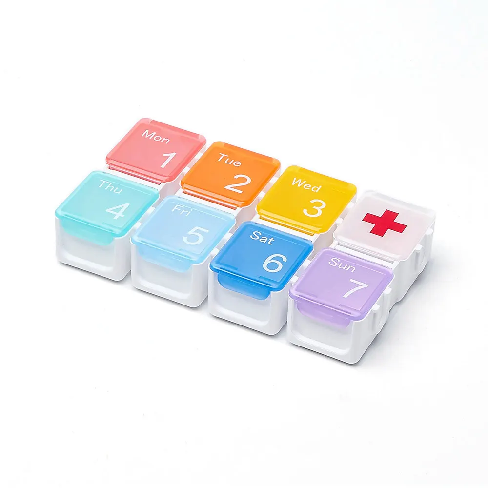 New 2024 Bpa Free One Week 14 Compartment Pill Box With clear Electronic Timer Vitamin Fish Oil Supplement Organizer
