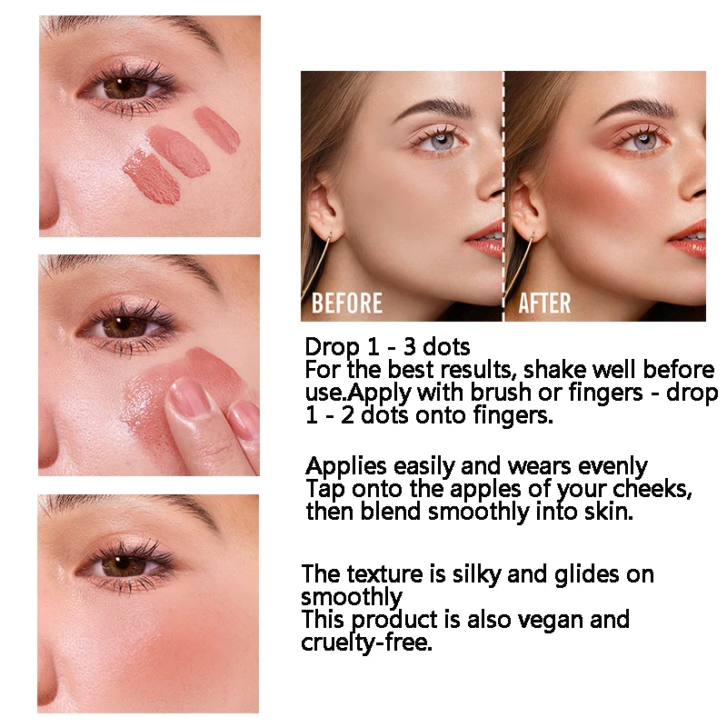 Фирменная торговая марка высокое качество жидкие румяна Кремовые для