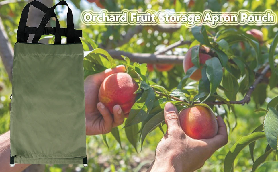 Harvest Apron With Vegetable Picker Pouch - Heavy Duty Garden Collection Bag & Tool Holder For Fruit Picking, Men Women Adults