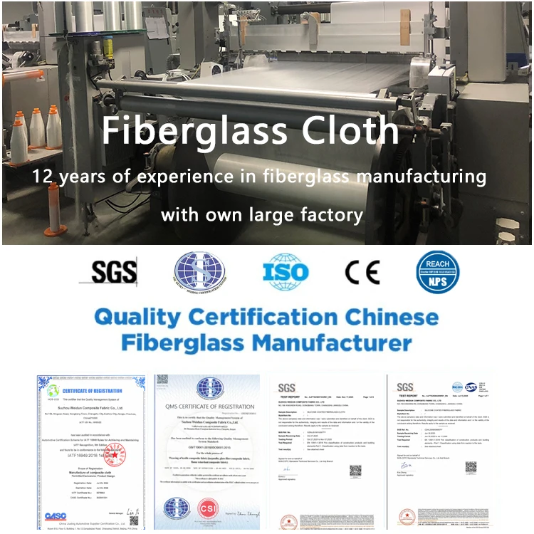 Factory Machine Fireproof Fire Resistant Silicone Coated Fiberglass Cloth for Fire Curtain Welding Protection 260 Heat