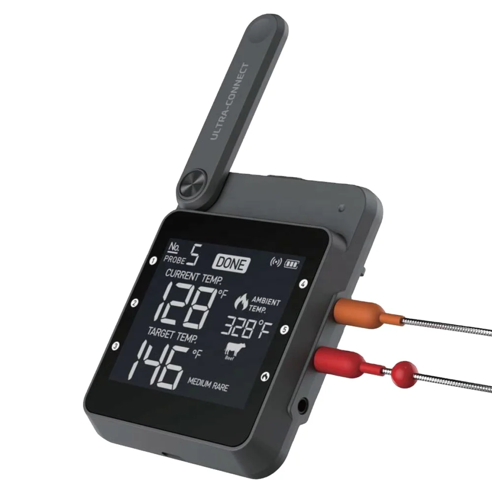 Why NC01 2.4 Ghz Wi-Fi meat thermometers,Wifi smoker grill thermometer with  6 probes.